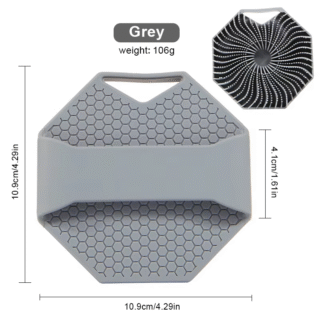 Scrubber Antimicrobial Gray Prosperity Bath Wash Brush Shower