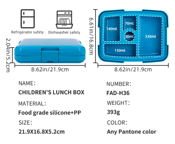 Bento Lunch Box durable for Kids - Image 5
