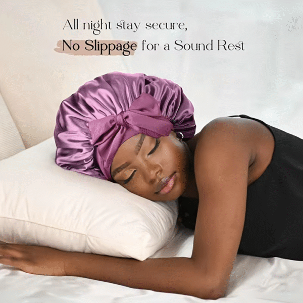 Women Satin Bonnet Silk Like for Sleeping with Tie Band - Image 7