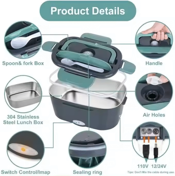 Lunch Box Food Portable Electric - Image 3