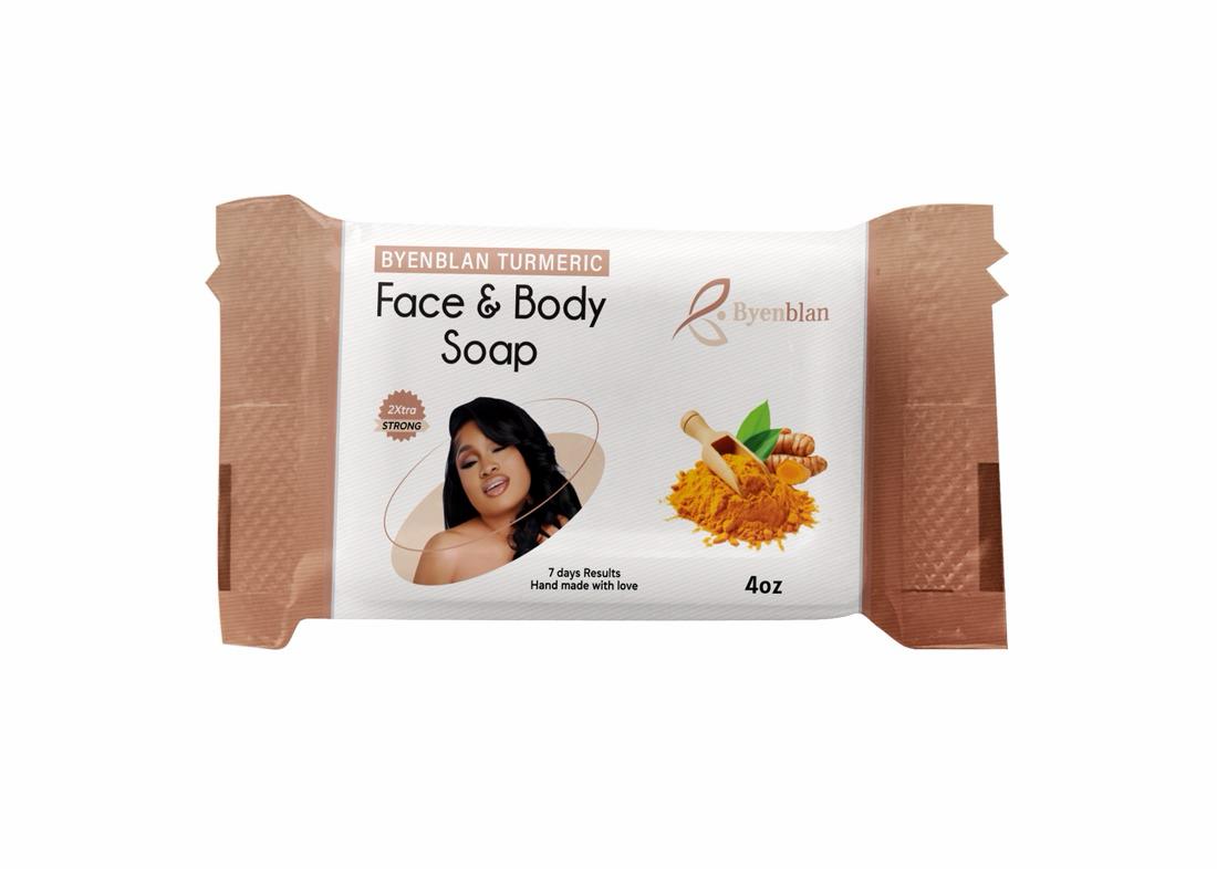 Worldcashop usa, Byenblan Tumeric Unisex Set 3PCS Body Cream + face Cream & Soap Face & Body - Image 6