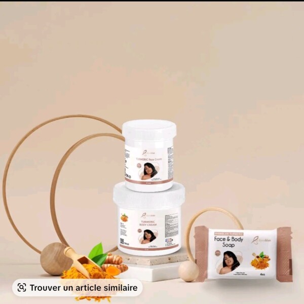 Worldcashop usa, Byenblan Tumeric Unisex Set 3PCS Body Cream + face Cream & Soap Face & Body - Image 3