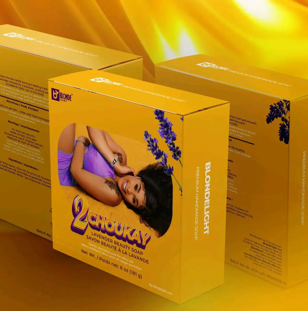 BlondeLight Soap 2choukay 3pcs for face & body skin - Image 3