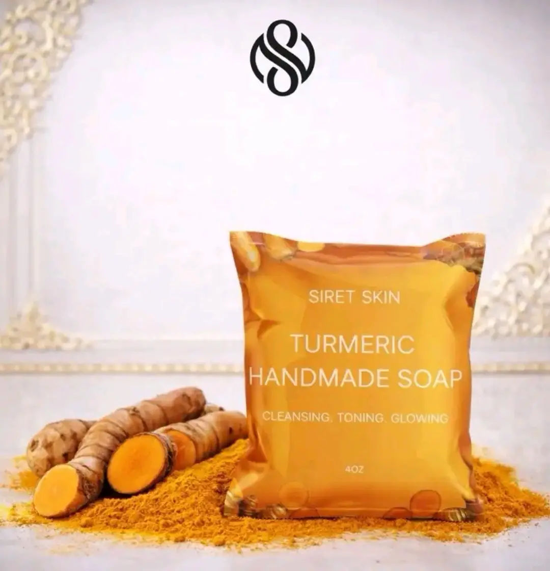 Siret Cosmetics 3 pcs Set Tumeric for King & Queen, Body Butter - Soap - Face Cream. Worldcashop Usa - Image 3
