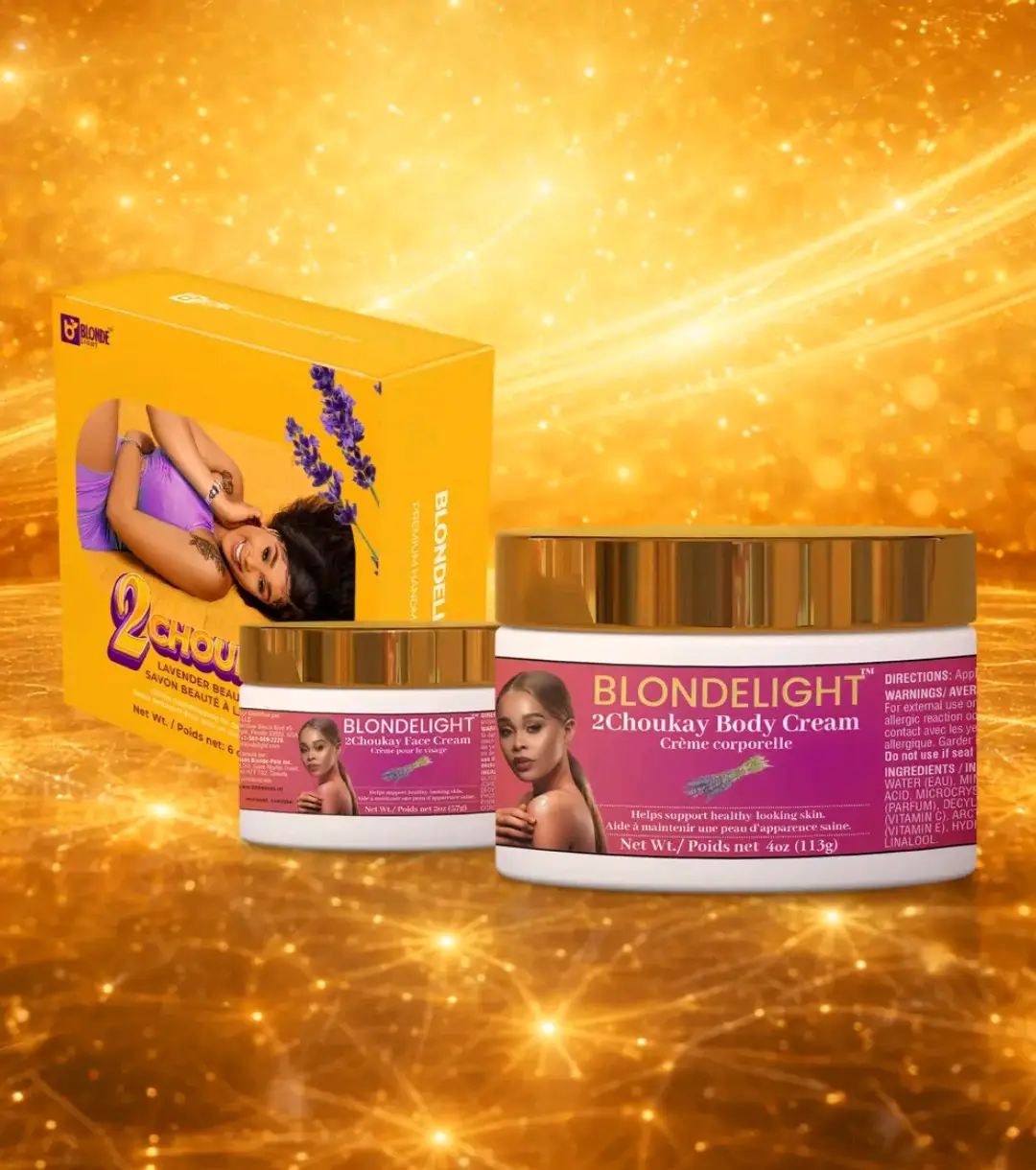 BlondeLight 2choukay set 3 pcs 1 body cream, 1 soap, 1 face Cream - Worldcashop Usa