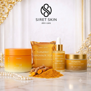 Siret Skin Cosmetics Tumeric Set 4pcs serum, body Oil, Dark spot, Body Butter - Worldcashop Usa