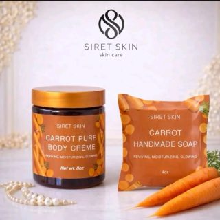 Siret Skin Cosmetics Carrot 2pcs Set Soap Handmade + Body Cream – Worldcashop usa