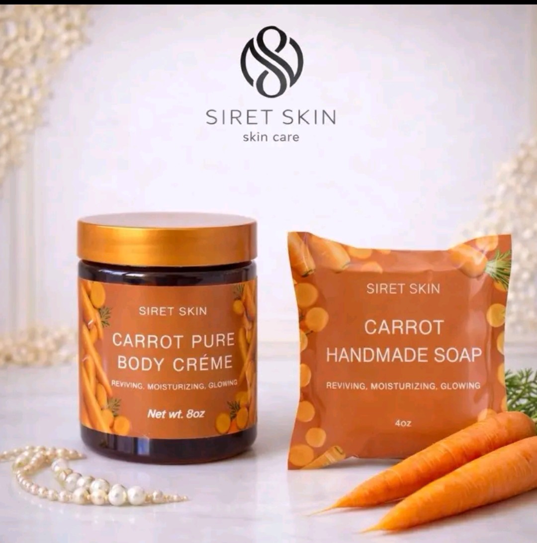 Siret Skin Cosmetics Carrot 2pcs Set Soap Handmade + Body Cream – Worldcashop usa