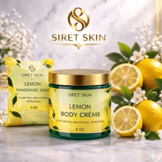 Siret Skin Lemon Cosmetics set 2 pcs body cream & Soap Handmade, Worldcashop Usa